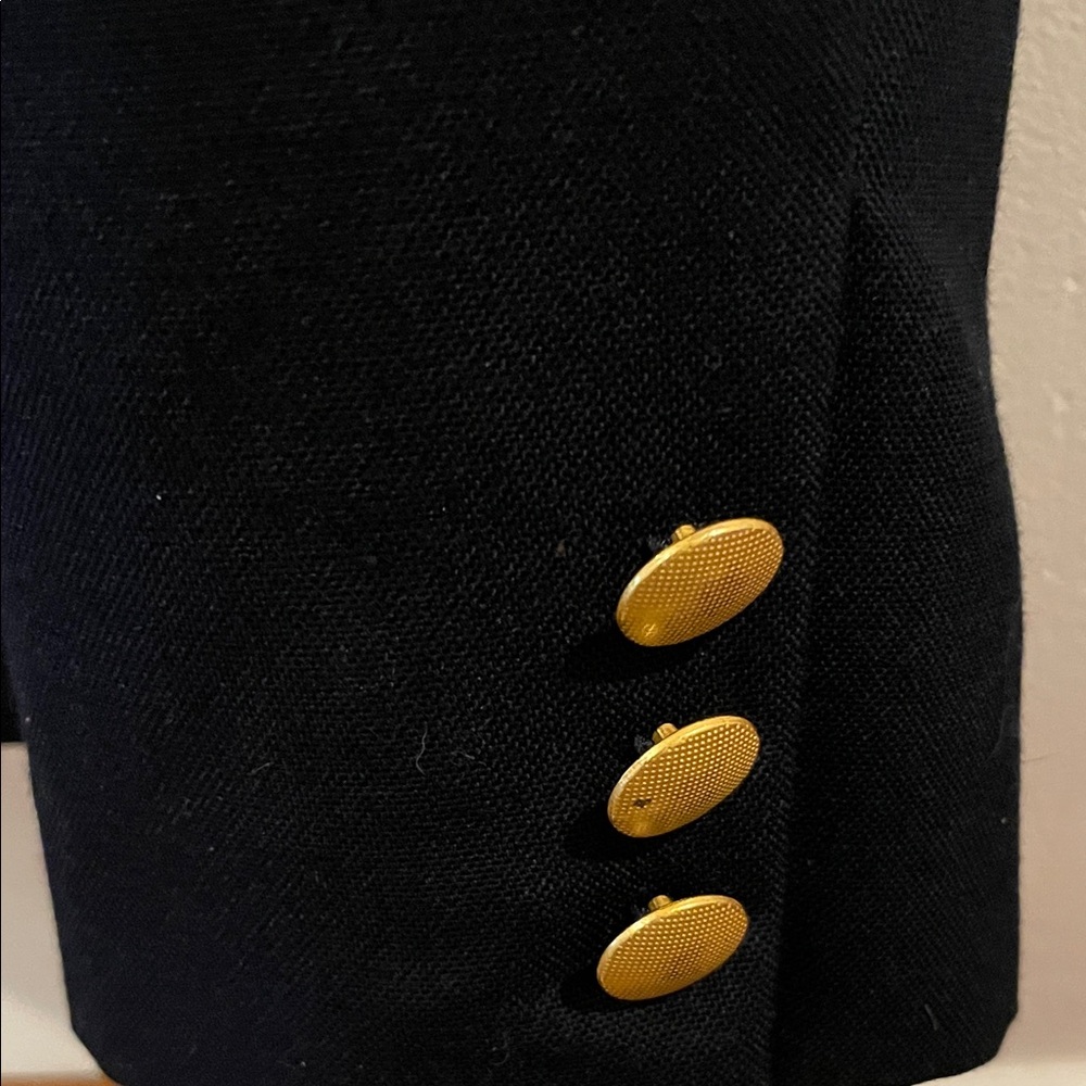 Lands' End Classic Girl’s Navy Blazer with Gold Buttons size 12 - Picture 3 of 7